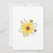 Invitation Fête des mariées fleurie de jarre fleur sauvage (Dos)