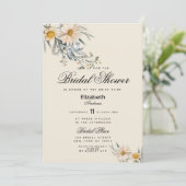 Invitation Fête des mariées fleurie du jardin fleur sauvage b (Debout devant)
