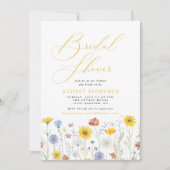 Invitation Fête des mariées fleurie Fleur sauvage colorée mod (Devant)