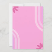 Invitation Fête des mariées fleurie Les années 70 rétro (Dos)