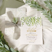 Invitation Fête des mariées fleurie verdoyante