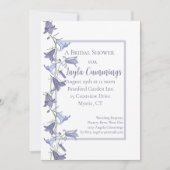 Invitation Fête des mariées Fleurs Bluebell Jardin Français (Devant)