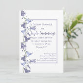 Invitation Fête des mariées Fleurs Bluebell Jardin Français (Debout devant)