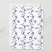 Invitation Fête des mariées Fleurs Bluebell Jardin Français (Dos)