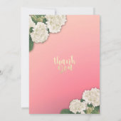 Invitation Fête des mariées Fleurs Hydrangea Lumières à corde (Dos)