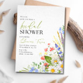 Invitation Fête des mariées Fleurs sauvages Boho Fête des mar