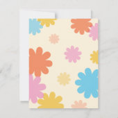 Invitation Fête des mariées Fleurs Super rétro simple (Dos)