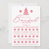 Invitation FÊTE DES MARIÉES | Flocon de neige des arbres de N (Devant)