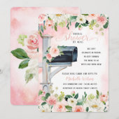 Invitation Fête des mariées Floral De Boîte Aux Lettres Par C (Devant / Derrière)