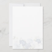 Invitation Fête des mariées Floral Dusty Bleu Script (Dos)
