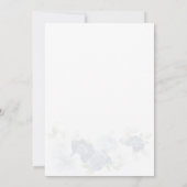 Invitation Fête des mariées Floral Dusty Blue (Dos)