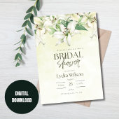 Invitation Fête des mariées Floral Fête des mariées de verdur