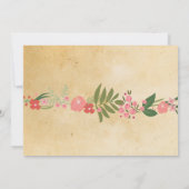 Invitation Fête des mariées Floral Itinéraire Bachelorette In (Dos)