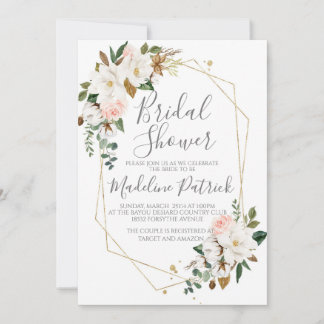 Invitation Fête des mariées Floral Magnolia