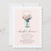 Invitation Fête des mariées Floral Mason Jar (Devant)