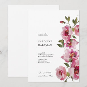 Invitation Fête des mariées floral minimal