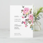Invitation Fête des mariées floral minimal (Debout devant)