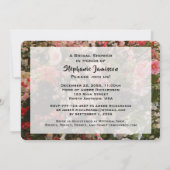 Invitation Fête des mariées Floral rose et blanc Nom (Dos)