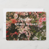 Invitation Fête des mariées Floral rose et blanc Nom (Devant)