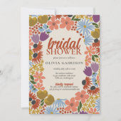 Invitation Fête des mariées florale (Devant)
