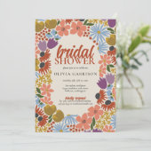 Invitation Fête des mariées florale (Debout devant)
