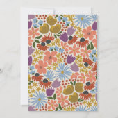 Invitation Fête des mariées florale (Dos)