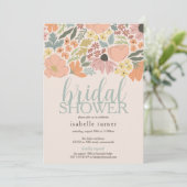 Invitation Fête des mariées florale (Debout devant)