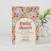 Invitation Fête des mariées florale (Debout devant)