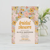 Invitation Fête des mariées florale (Debout devant)