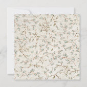 Invitation Fête des mariées florale à crème bleue rousse (Dos)