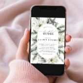 Invitation Fête des mariées florale À feuillage persistant d'