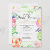 Invitation Fête des mariées florale à la menthe (Devant)