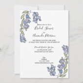 Invitation Fête des mariées florale à la Wisteria dessinée à  (Devant)