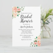 Invitation Fête des mariées florale à l'aquarelle brune (Debout devant)