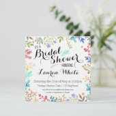 Invitation Fête des mariées florale aquarelle (Debout devant)