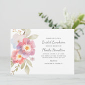 Invitation Fête des mariées florale aquarelle (Debout devant)