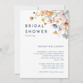 Invitation Fête des mariées florale audacieuse (Devant)