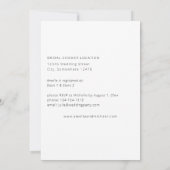 Invitation Fête des mariées florale blanche (Dos)