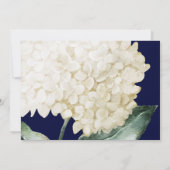 Invitation Fête des mariées Florale Blanche de la marine Mot  (Dos)