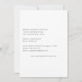 Invitation Fête des mariées florale blanche de l'anémone (Dos)