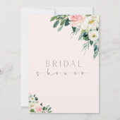 Invitation Fête des mariées Florale Blanche Et Blanche (Dos)