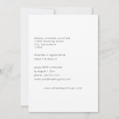 Invitation Fête des mariées florale blanche margueuse (Dos)