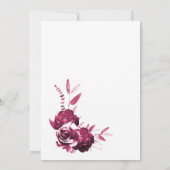 Invitation Fête des mariées florale blanche rose (Dos)