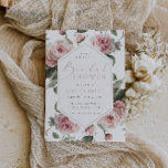 Invitation Fête des mariées florale Bleu exquise<br><div class="desc">Exquise Blush Floral Bridal Shower Invitation Voir la collection correspondante dans notre magasin</div>