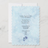 Invitation Fête des mariées Florale Bleue (Dos)