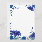 Invitation Fête des mariées Florale Bleue (Dos)