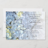Invitation Fête des mariées Florale Blue Hydrangea (Devant)