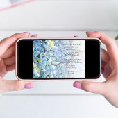 Invitation Fête des mariées Florale Blue Hydrangea