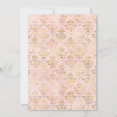 Invitation Fête des mariées florale Blush Burgundy Gold Shabb (Dos)