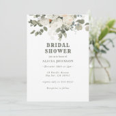Invitation Fête des mariées florale Boho (Debout devant)